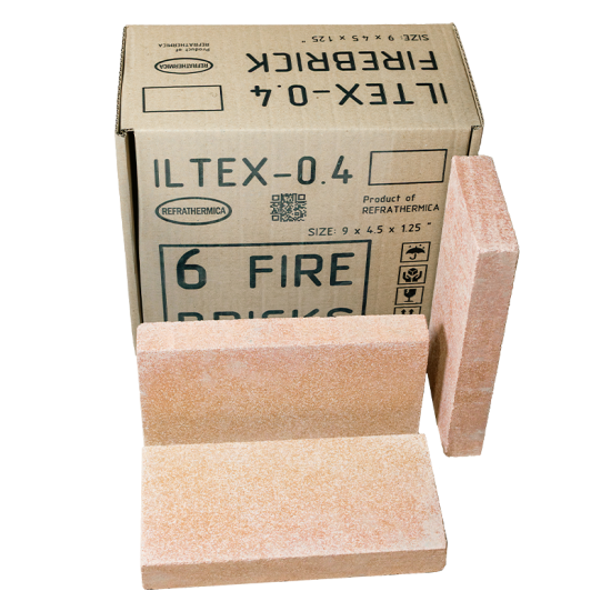 ILTEX-0.4 Ultralight Fire Insulation Bricks - Pack of 6