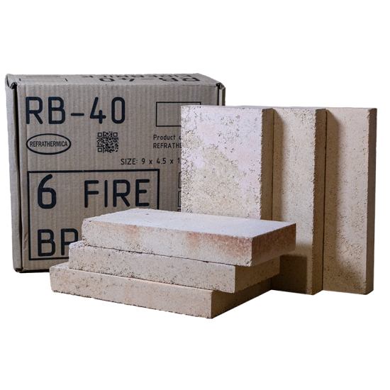 RB-40 Fireclay Refractory Bricks 6-Pack