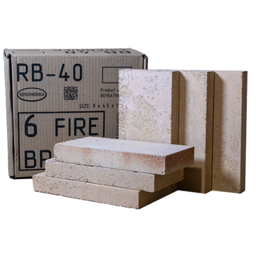 RB-40 Fireclay Refractory Bricks 6-Pack