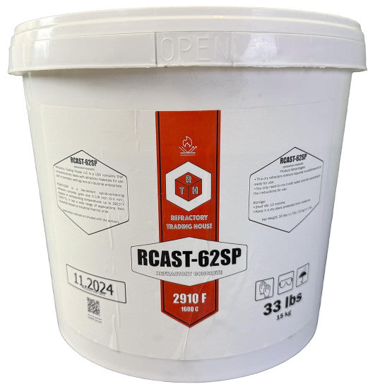 RCAST-62SP Low Cement Refractory Concrete 33 lb